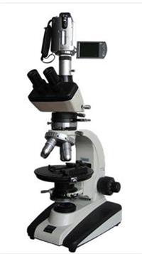 摄像偏光显微镜 三目滑板式显微镜 偏光显微镜