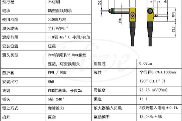 瑞士PETER HIRT电感式半桥直线位移传感器